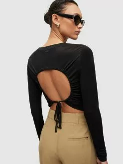 AllSaints T-shirts à Manches Longues T-shirt ADA Femme Noir -AllSaints Magasin D'usine d18cd97b64a8f1310bbfb51d7410aecf