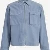 AllSaints Vestes De Mi-saison Veste Mi-saison CLIFTON Homme Bleu Fumé -AllSaints Magasin D'usine d33f2ab2bc0f60eb7e70341d861ce70f