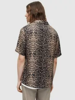 AllSaints Chemises Décontractées Coupe Regular Chemise FELINE Homme Taupe -AllSaints Magasin D'usine d54d9f29f7daf77b69d8539eaee0bd23