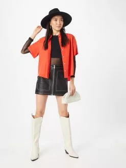 AllSaints Jupes En Cuir Jupe CLEO LEA Femme Noir -AllSaints Magasin D'usine d9bfb420aa7ef3bf25765adcdc265bea