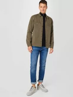 AllSaints Chemises Décontractées Coupe Regular Chemise Homme Kaki -AllSaints Magasin D'usine da687f38a0684ecae4ed27d47ff475dc