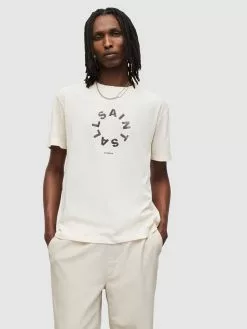 AllSaints T-shirts T-Shirt VALENCE Homme Blanc Cassé -AllSaints Magasin D'usine db896b5a40b63ce4337055b5f9e4da31