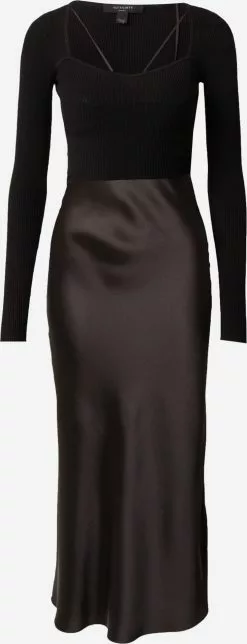 AllSaints Robes Midi Robe SASSI Femme Noir