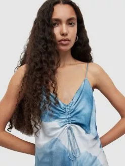 AllSaints Robes Midi Robe ALEXIA MARIANA Femme Bleu -AllSaints Magasin D'usine e0a8979759d21366438779a2e51b9bf6