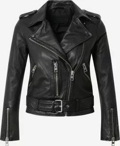 AllSaints Vestes En Cuir Veste Mi-saison Balfern Femme Noir