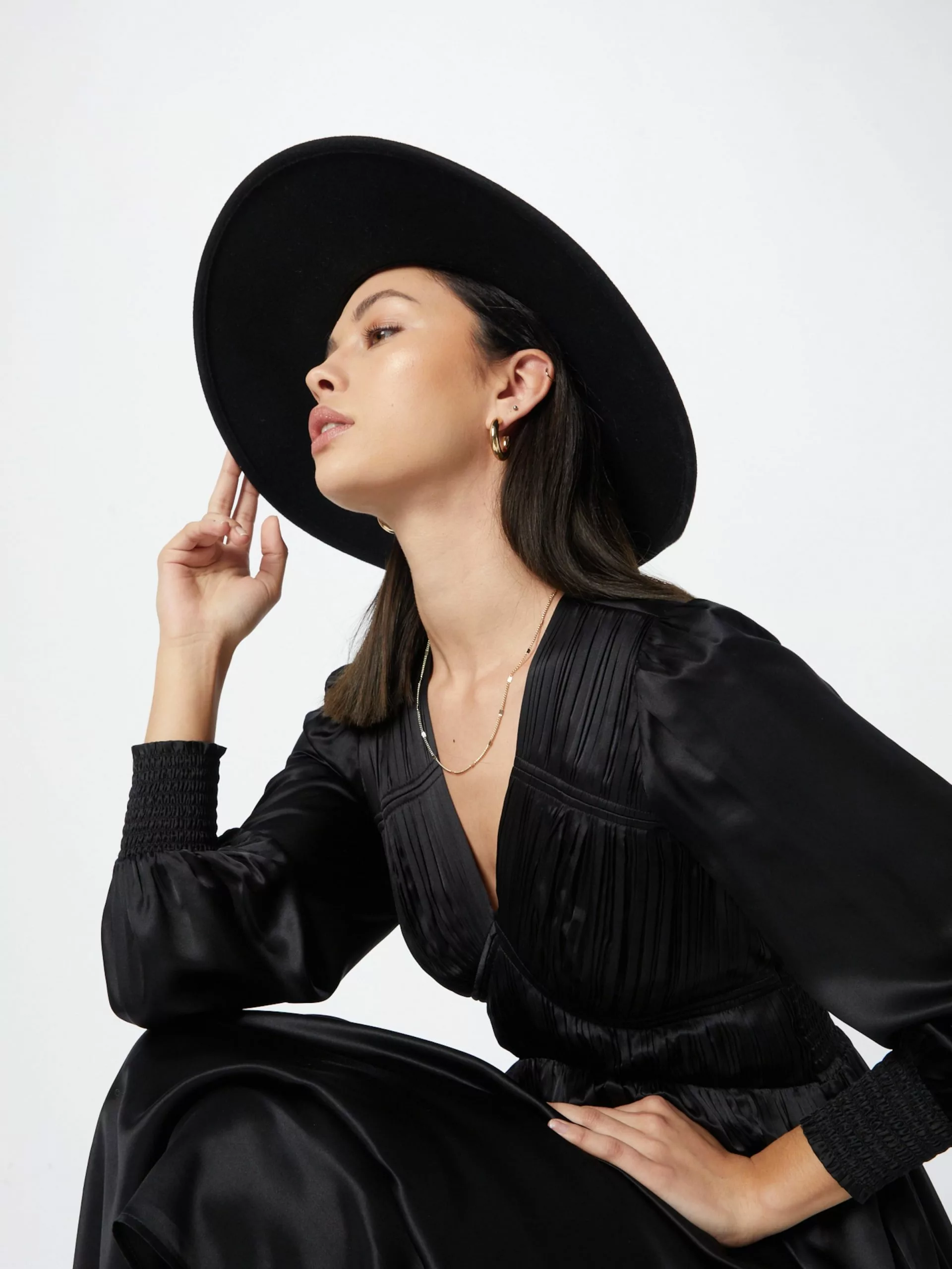 AllSaints Robes Midi Robe ESTELLE Femme Noir 4 AllSaints Robes Midi Robe ESTELLE Femme Noir – Image 2