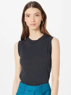 AllSaints Hauts Sans Manches Haut IMOGEN Femme Noir -AllSaints Magasin D'usine e1fe3ba004bc22936f04f05ed571bfcb