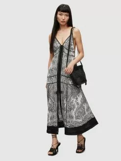 AllSaints Robes Longues Robe DAHLIA RAFAELA Femme Blanc Cassé -AllSaints Magasin D'usine e3d1db061a8ec2b15b49c0029d973c8a