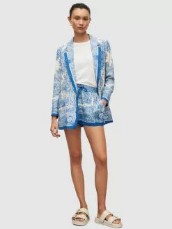 AllSaints Blazers Longs Blazer ALEIDA RAFAELA Femme Bleu / Bleu Ciel -AllSaints Magasin D'usine e69a98031599cc50fa1042bf5aaa528e
