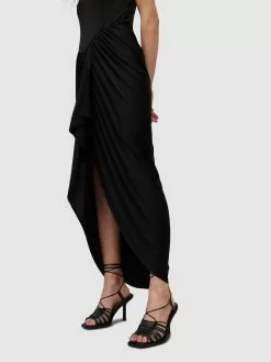 AllSaints Robes Longues Robe AURELIA Femme Noir -AllSaints Magasin D'usine e818219fd8fd8d646a429b4604764168