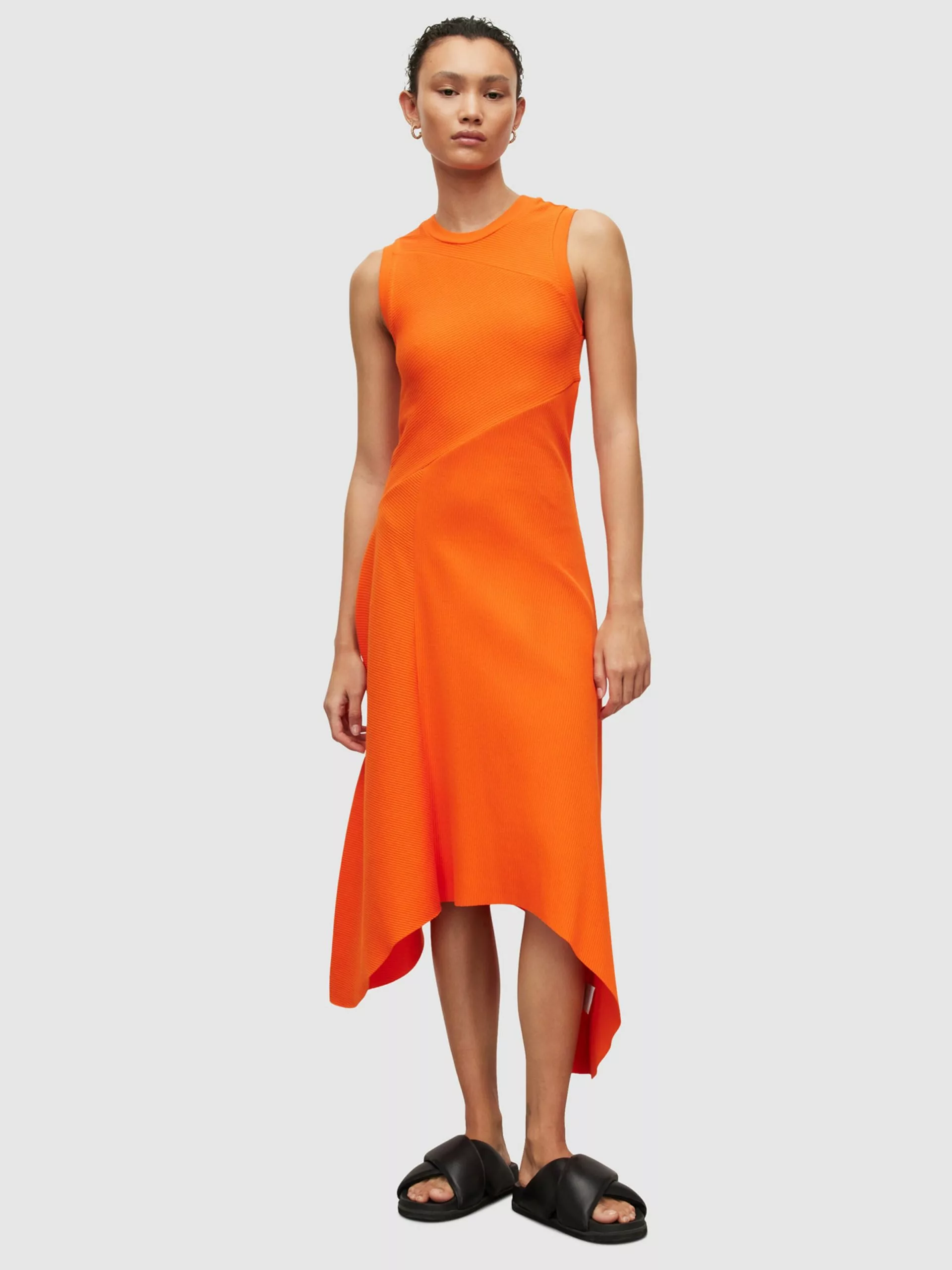 AllSaints Robes Midi Robe GIA Femme Orange 6 AllSaints Robes Midi Robe GIA Femme Orange – Image 4
