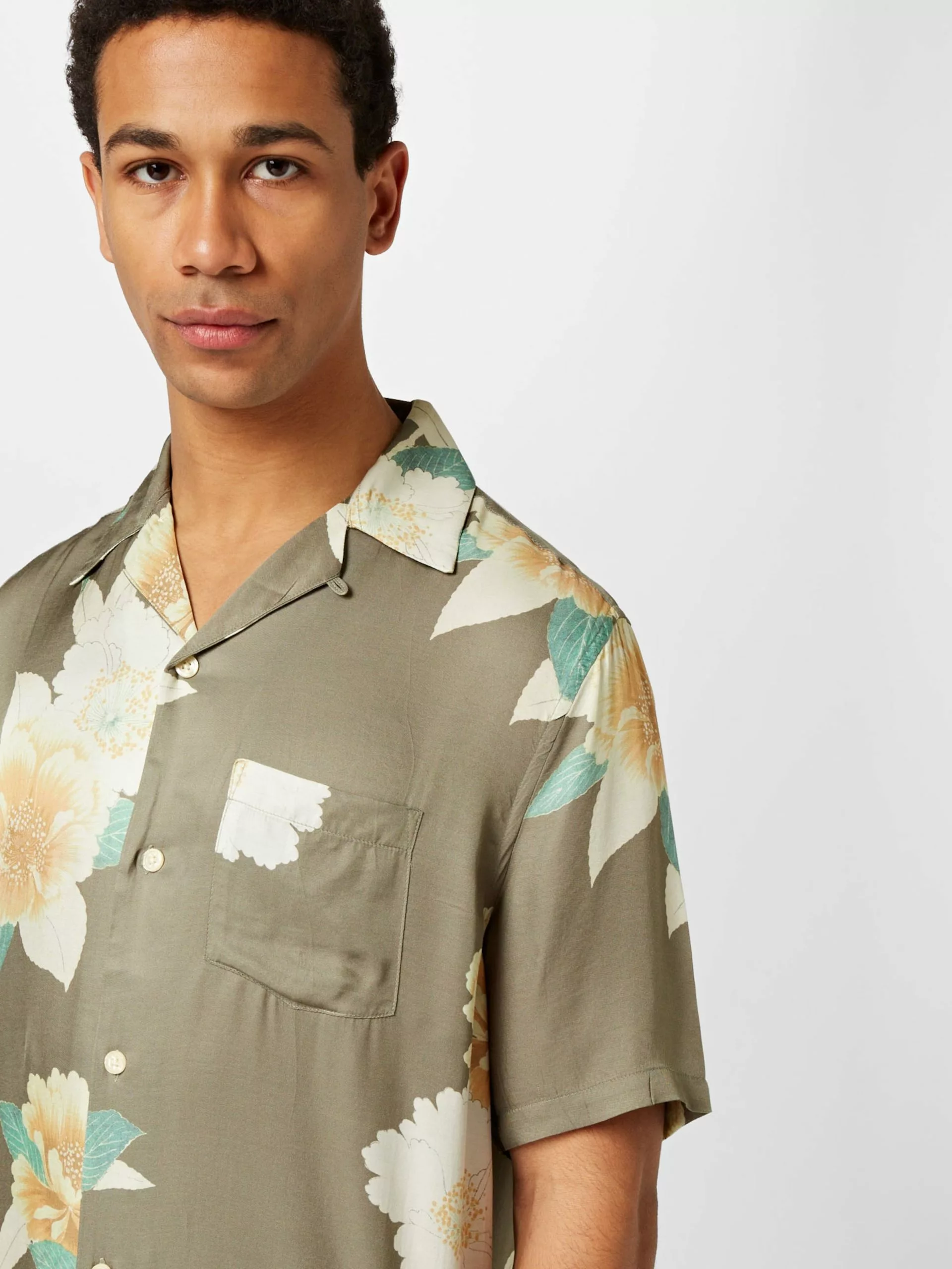 AllSaints Chemises Décontractées Coupe Regular Chemise ALAMEIN Homme Vert / Olive 4 AllSaints Chemises Décontractées Coupe Regular Chemise ALAMEIN Homme Vert / Olive – Image 2