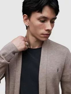 AllSaints Gilets Vestes En Maille Homme Noisette -AllSaints Magasin D'usine eb5c078ef27e7a4577e688886130f9f9