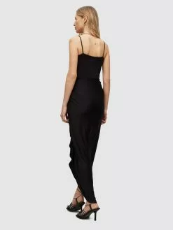 AllSaints Robes Longues Robe AURELIA Femme Noir -AllSaints Magasin D'usine ec35ed8712fe0a3b0c7f036b1a4e7ba4