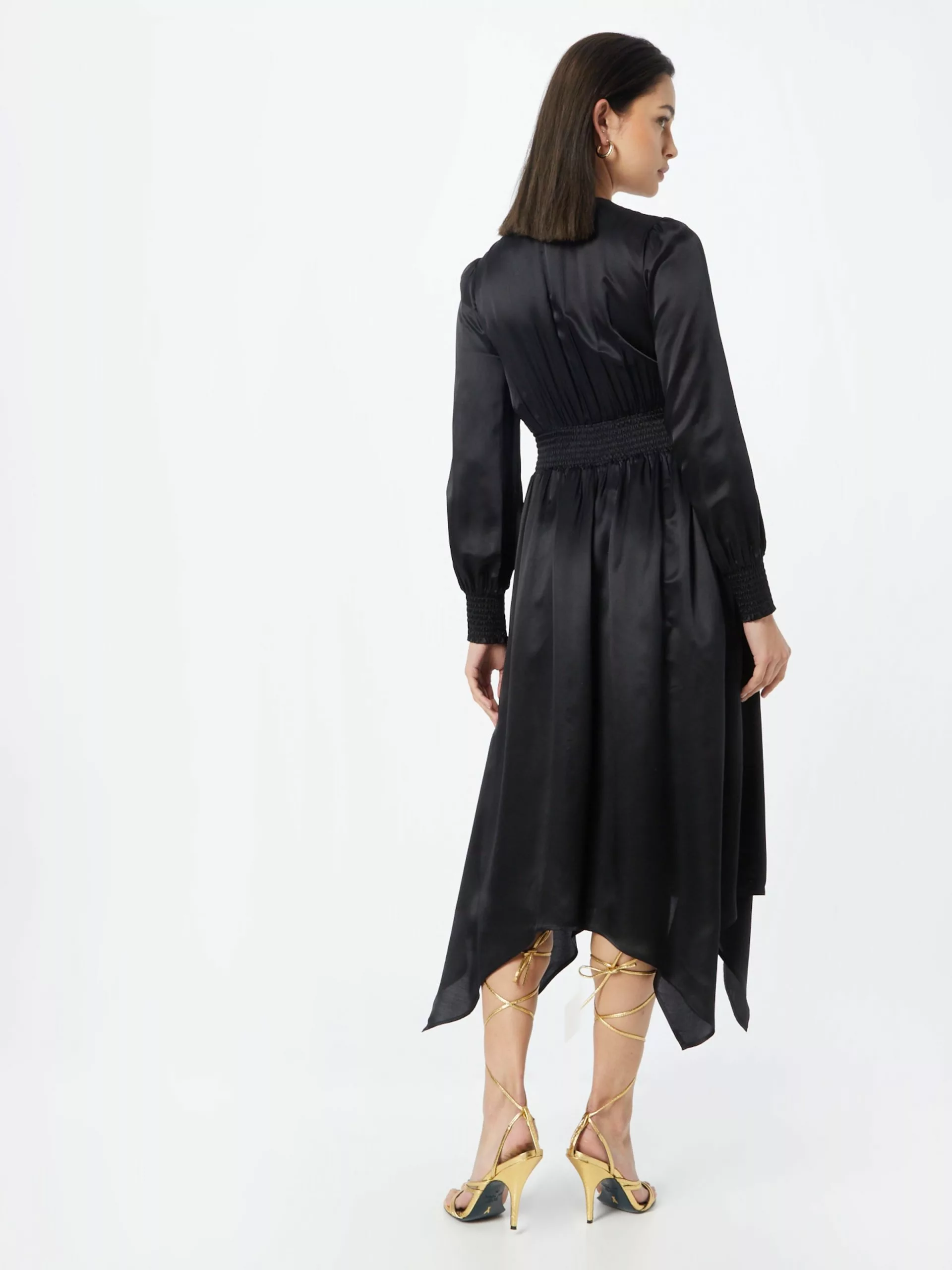 AllSaints Robes Midi Robe ESTELLE Femme Noir 6 AllSaints Robes Midi Robe ESTELLE Femme Noir – Image 4