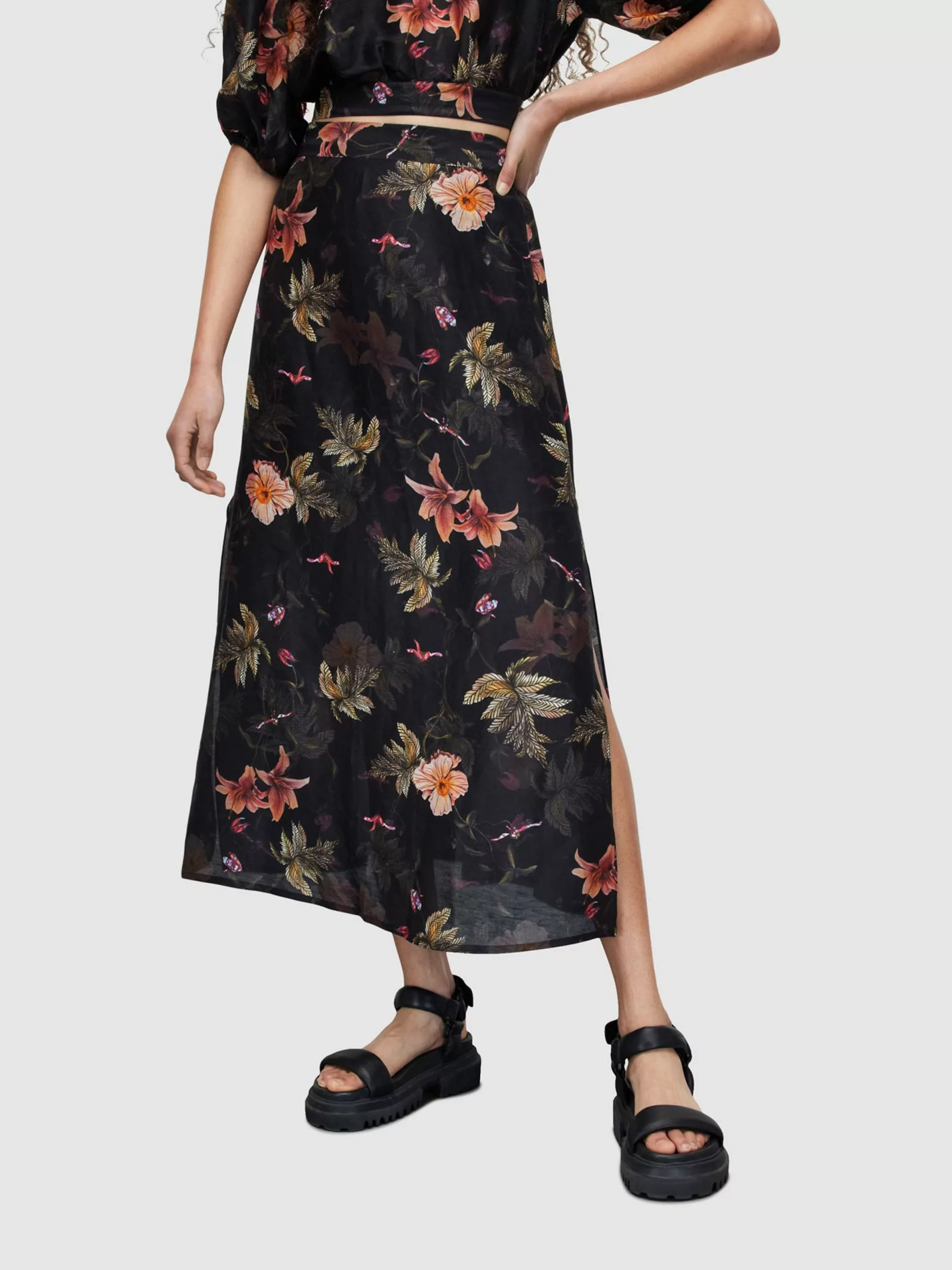 AllSaints Jupes Midi Jupe ASTA Femme Noir 5 AllSaints Jupes Midi Jupe ASTA Femme Noir – Image 3