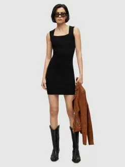 AllSaints Robes Robes En Maille BARDI Femme Noir -AllSaints Magasin D'usine f615bb116c6dd18cc8513f3c2502ba13