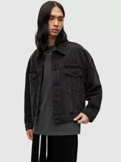 AllSaints Vestes En Jean Veste Mi-saison AVETS Homme Noir -AllSaints Magasin D'usine f61d208cee430f7393a70432d02411e2