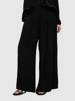 AllSaints Pantalons à Pinces Wide Leg Pantalon à Pince HEZZY Femme Noir -AllSaints Magasin D'usine f7869ddcc6a2db82dec5f07bcc9c4e7e