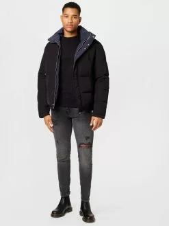 AllSaints Vestes Dhiver Veste D’hiver NOVERN Homme Noir -AllSaints Magasin D'usine f99c9baf162edaa6f04960cd4197b515