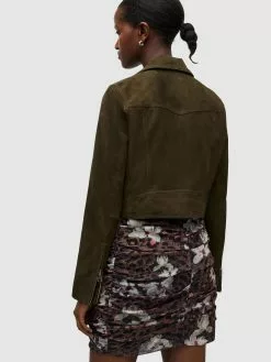 AllSaints Vestes En Cuir Veste Mi-saison DALBY Femme Sapin -AllSaints Magasin D'usine fc93099566efe82e8490fbde87c01b65