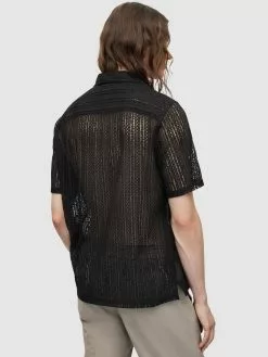 AllSaints Chemises Décontractées Coupe Regular Chemise CALA Homme Noir -AllSaints Magasin D'usine fff25ec9e46af5915160f3139718f404